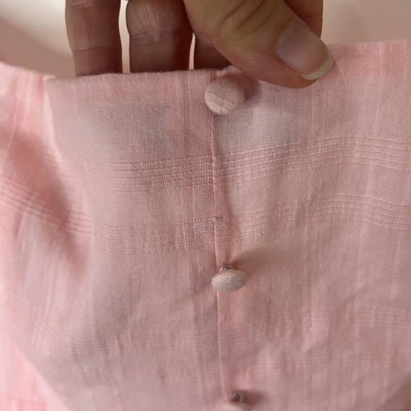 NWT RUMER THE LABEL Chloe Mini Light Pink 100% Linen Dress Size Small - Picture 9 of 15